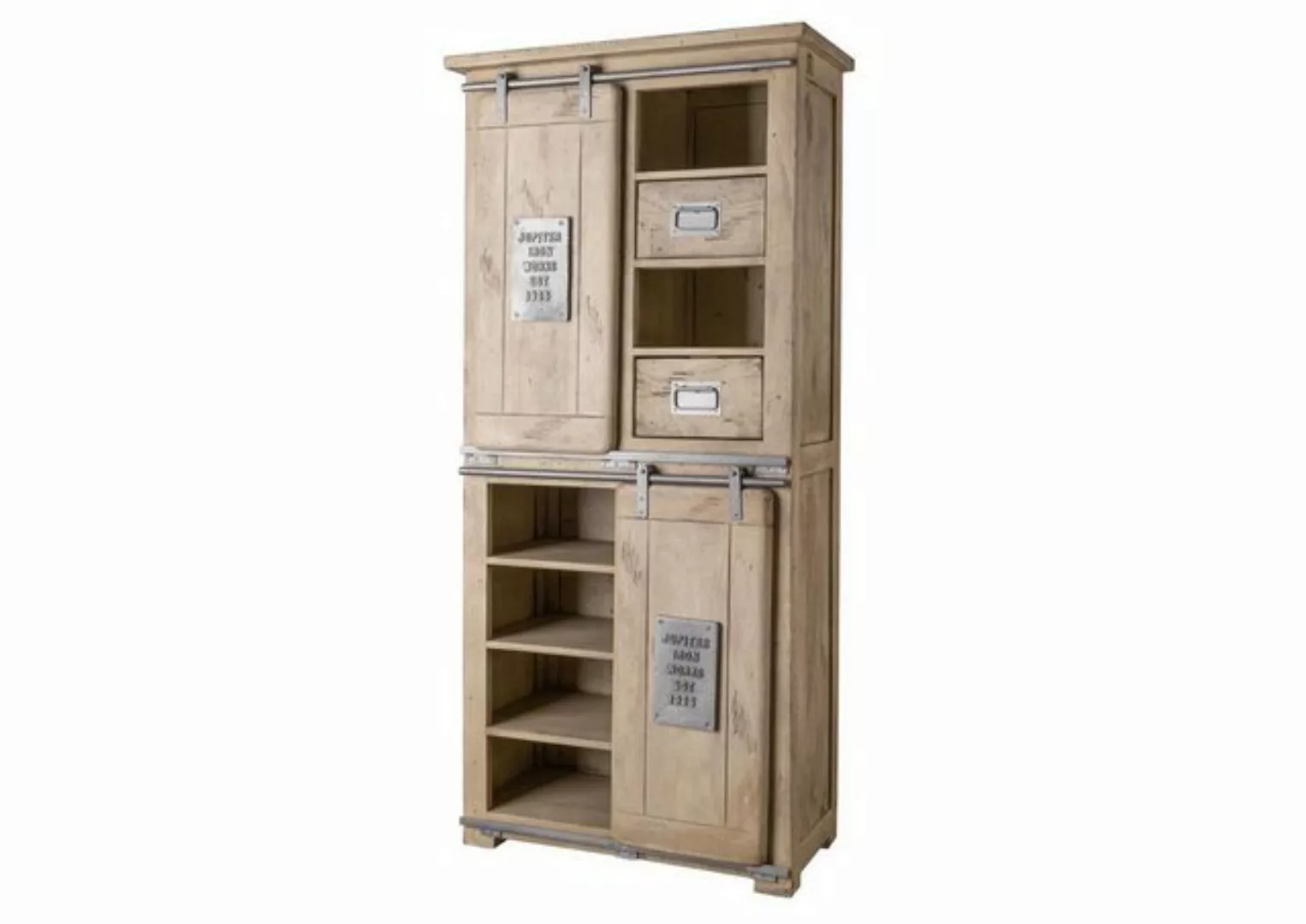 Massivmoebel24 Dreh-/Schwebetürenschrank (Schrank Mango 100x60x190 natur la günstig online kaufen