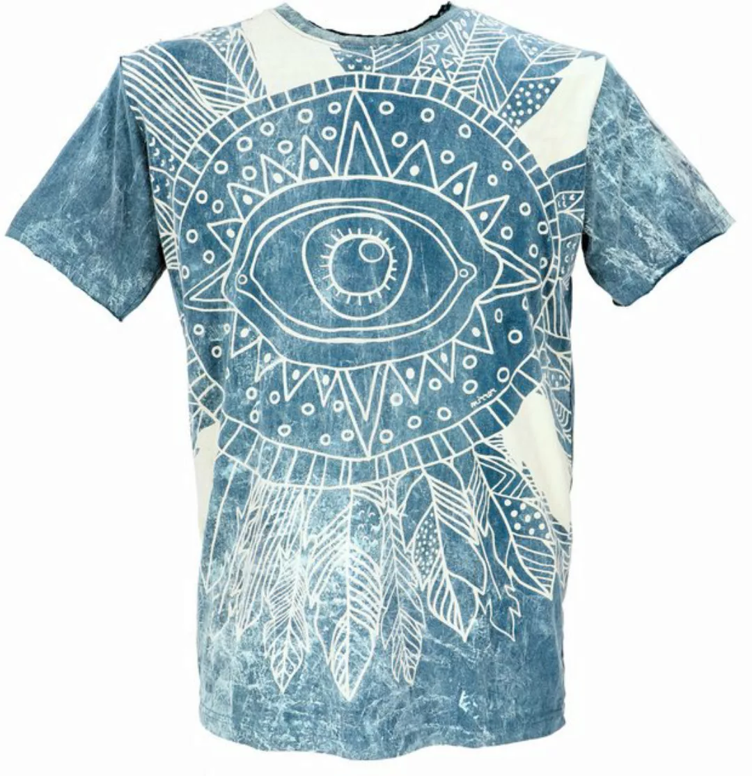 Guru-Shop T-Shirt Mirror Herren T-Shirt, Yoga Shirt - drittes.. Goa Style, günstig online kaufen