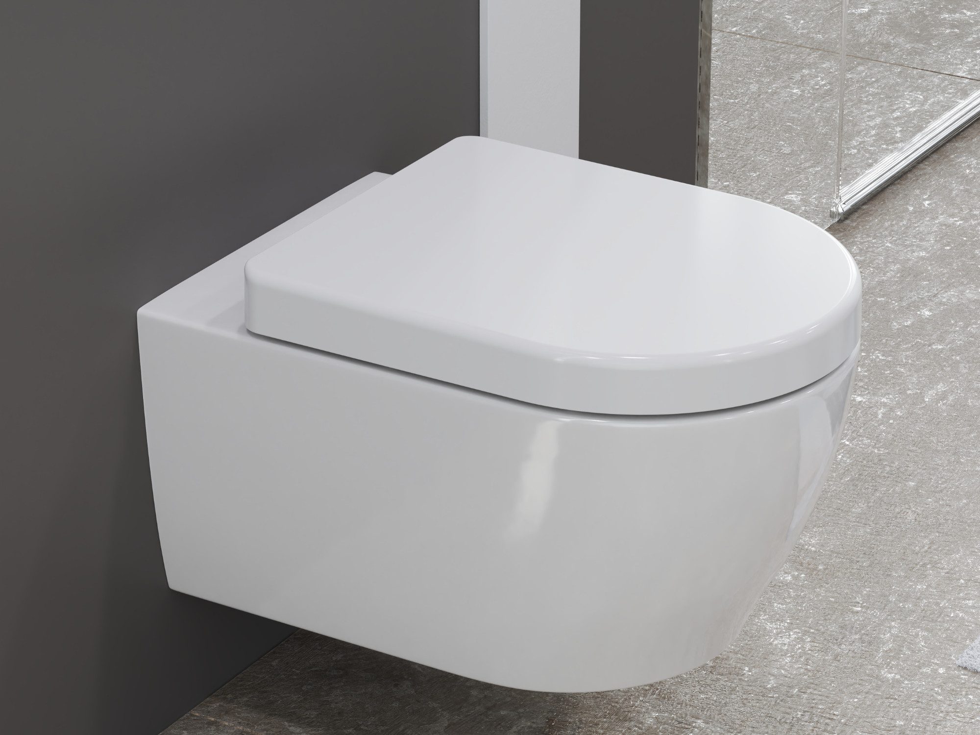 Aqua Bagno Tiefspül-WC Tiefspüler, spülrandlos, weiß, günstig online kaufen