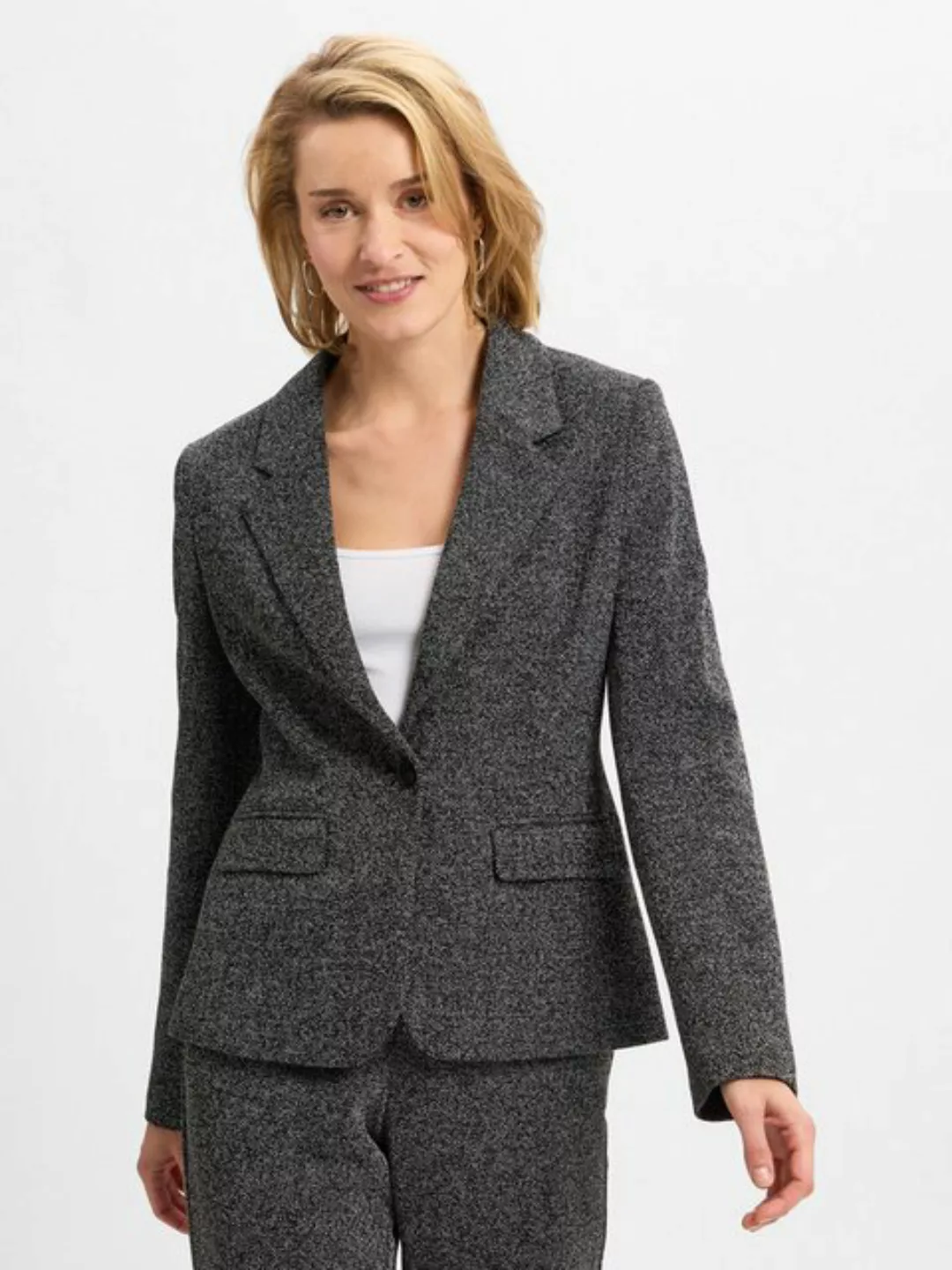 s.Oliver BLACK LABEL Jackenblazer Schmal geschnittener Blazer aus Interlock günstig online kaufen