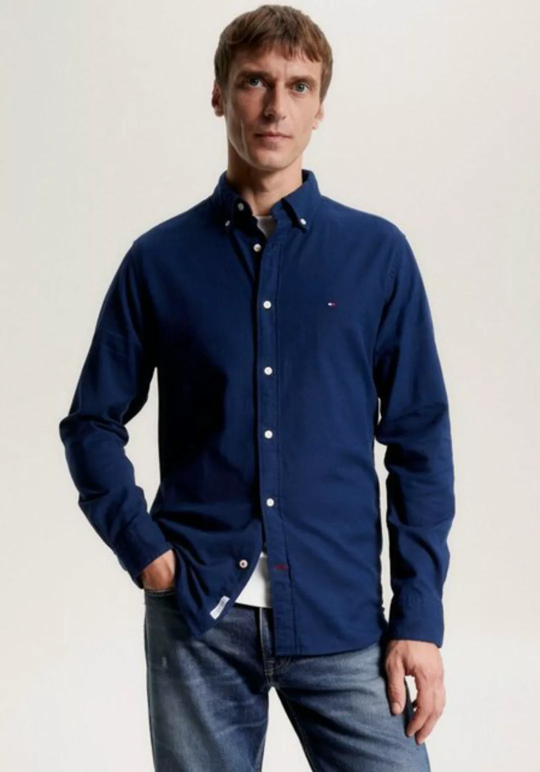 Tommy Hilfiger Langarmhemd FLEX BRUSHED TWILL RF SHIRT günstig online kaufen