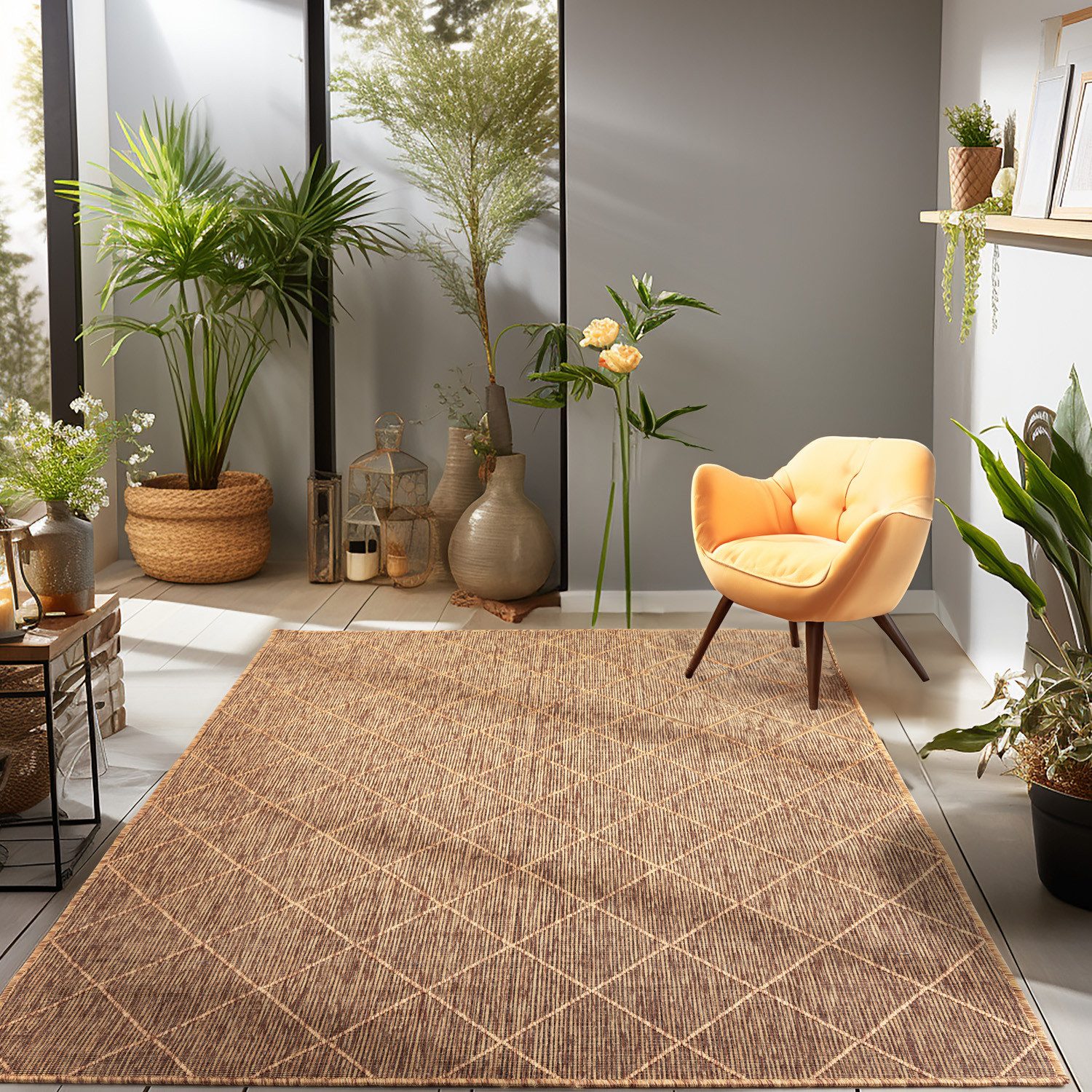 Carpettex Outdoorteppich Rauten Design, Rechteckig, Höhe: günstig online kaufen