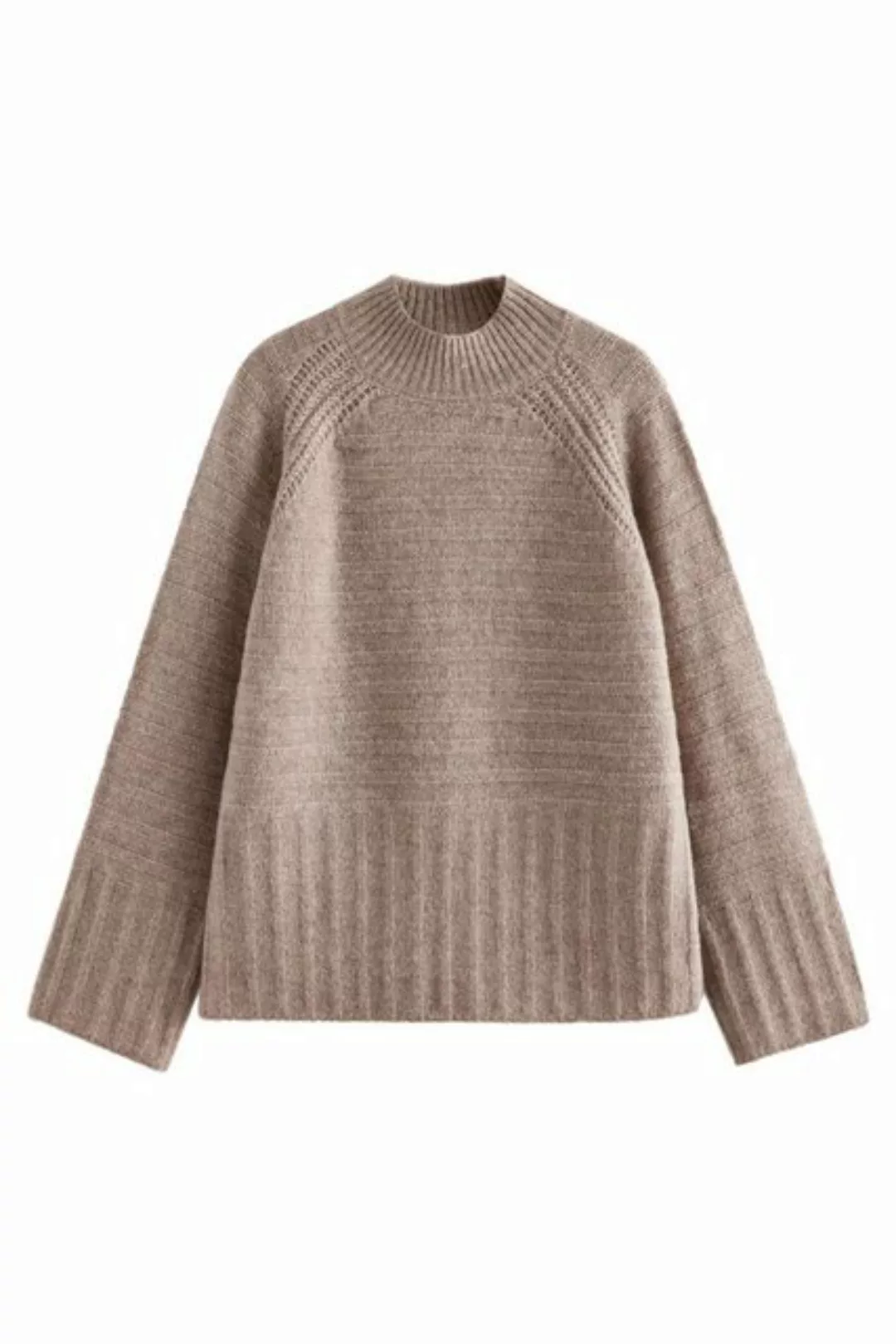 Next Stehkragenpullover Strukturierter Strickpullover mit Stehkragen (1-tlg günstig online kaufen