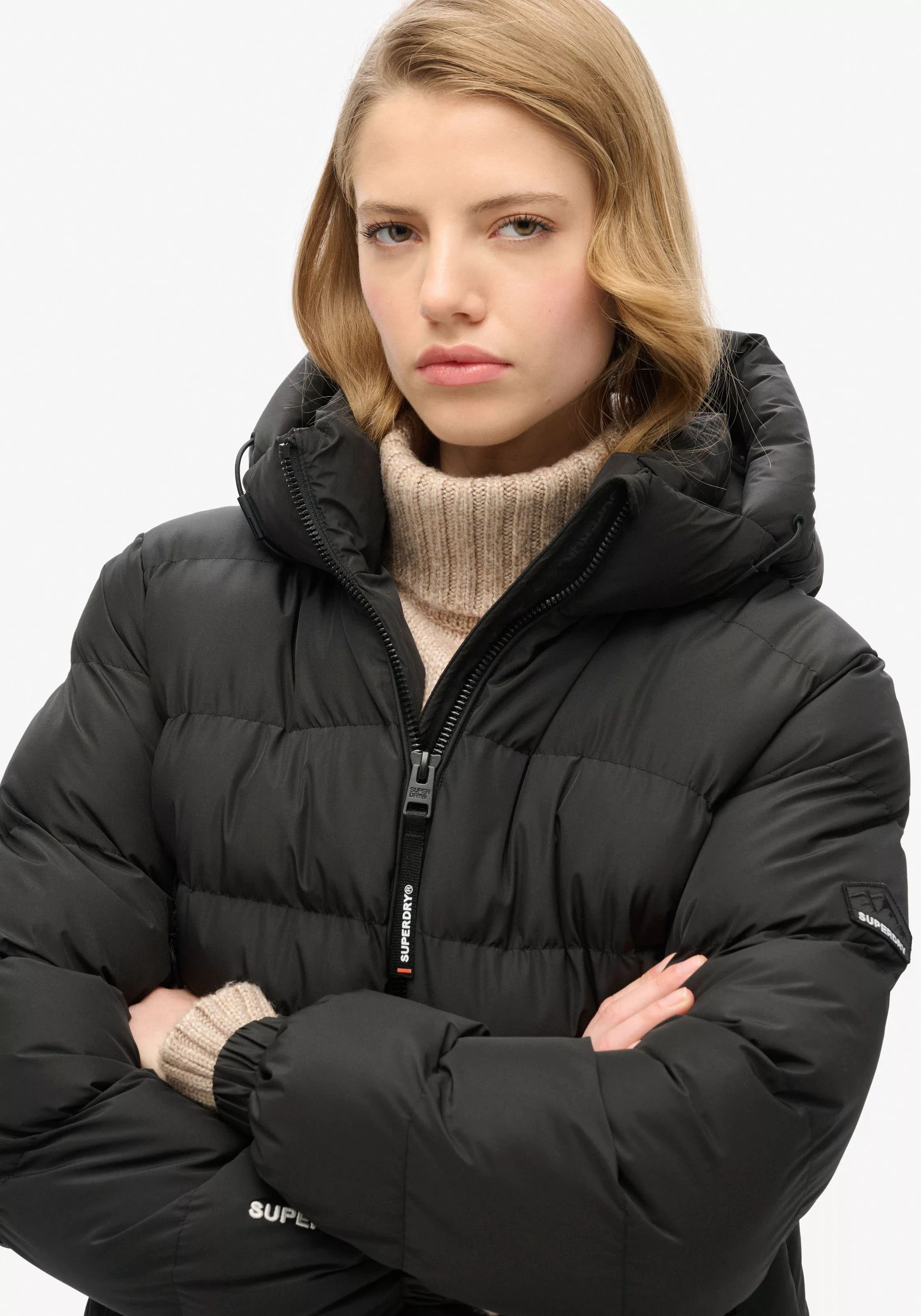 Superdry Steppjacke HOODED SPORTS PUFFER JACKET günstig online kaufen