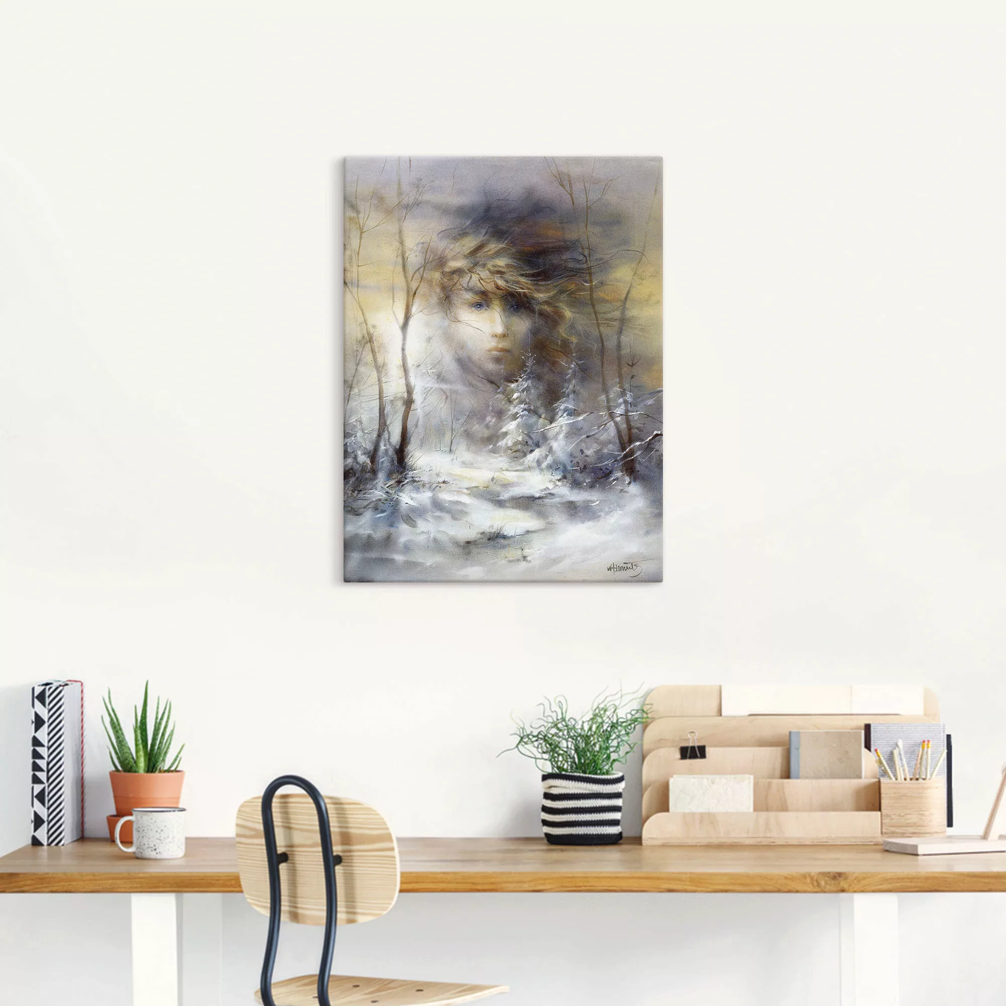 Artland Leinwandbild "Winter", Frau, (1 St.), auf Keilrahmen gespannt günstig online kaufen