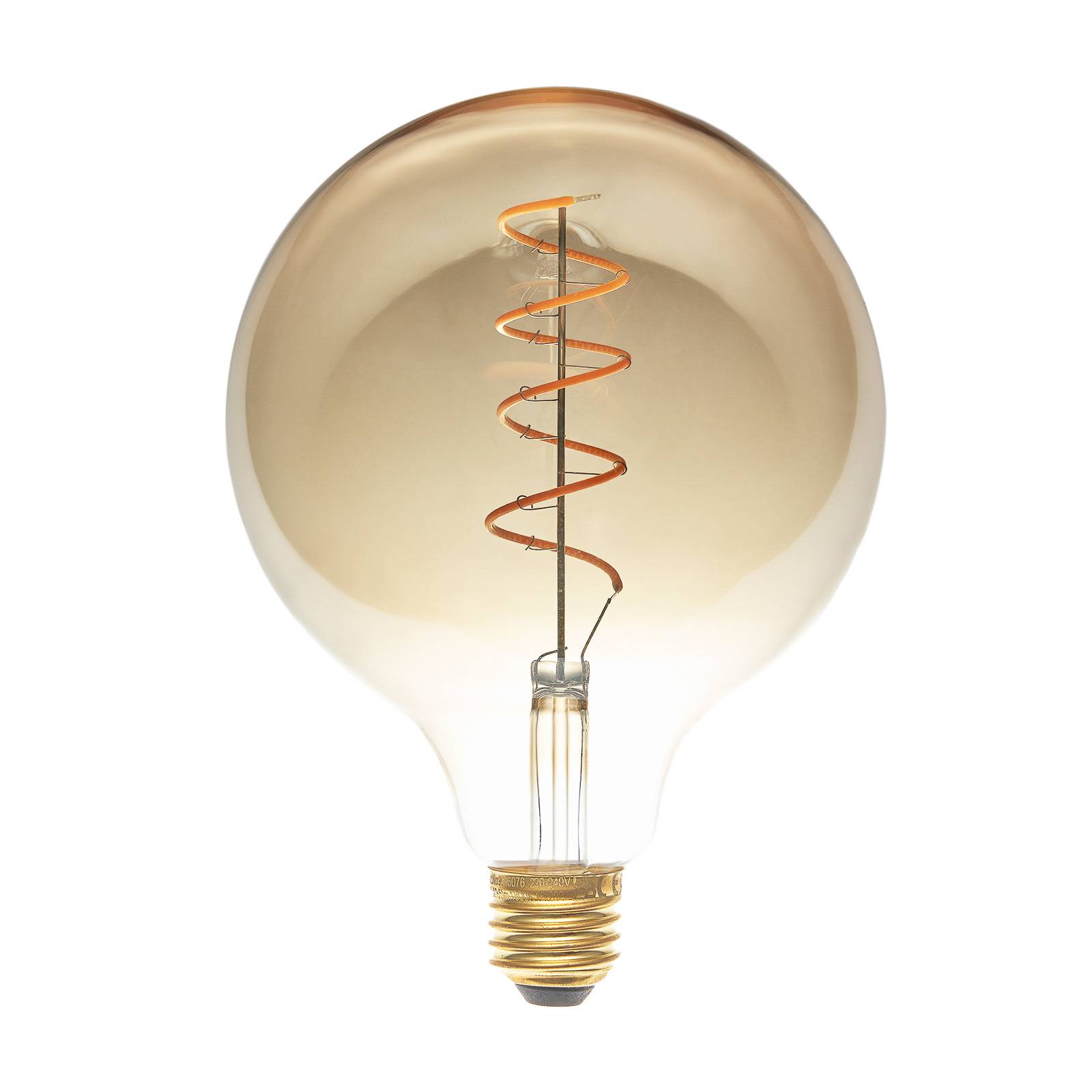 E27 3,8W LED-Globelampe, G125, 1800K, amber günstig online kaufen