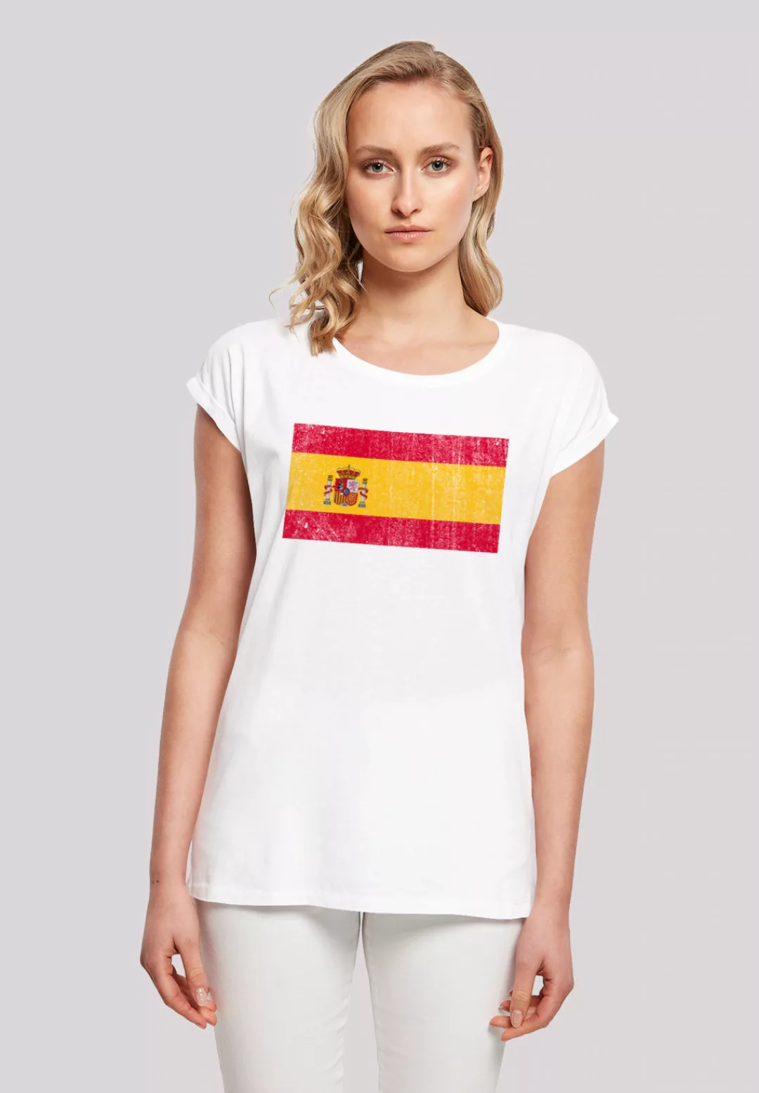 F4NT4STIC T-Shirt "Spain Spanien Flagge distressed", Print günstig online kaufen