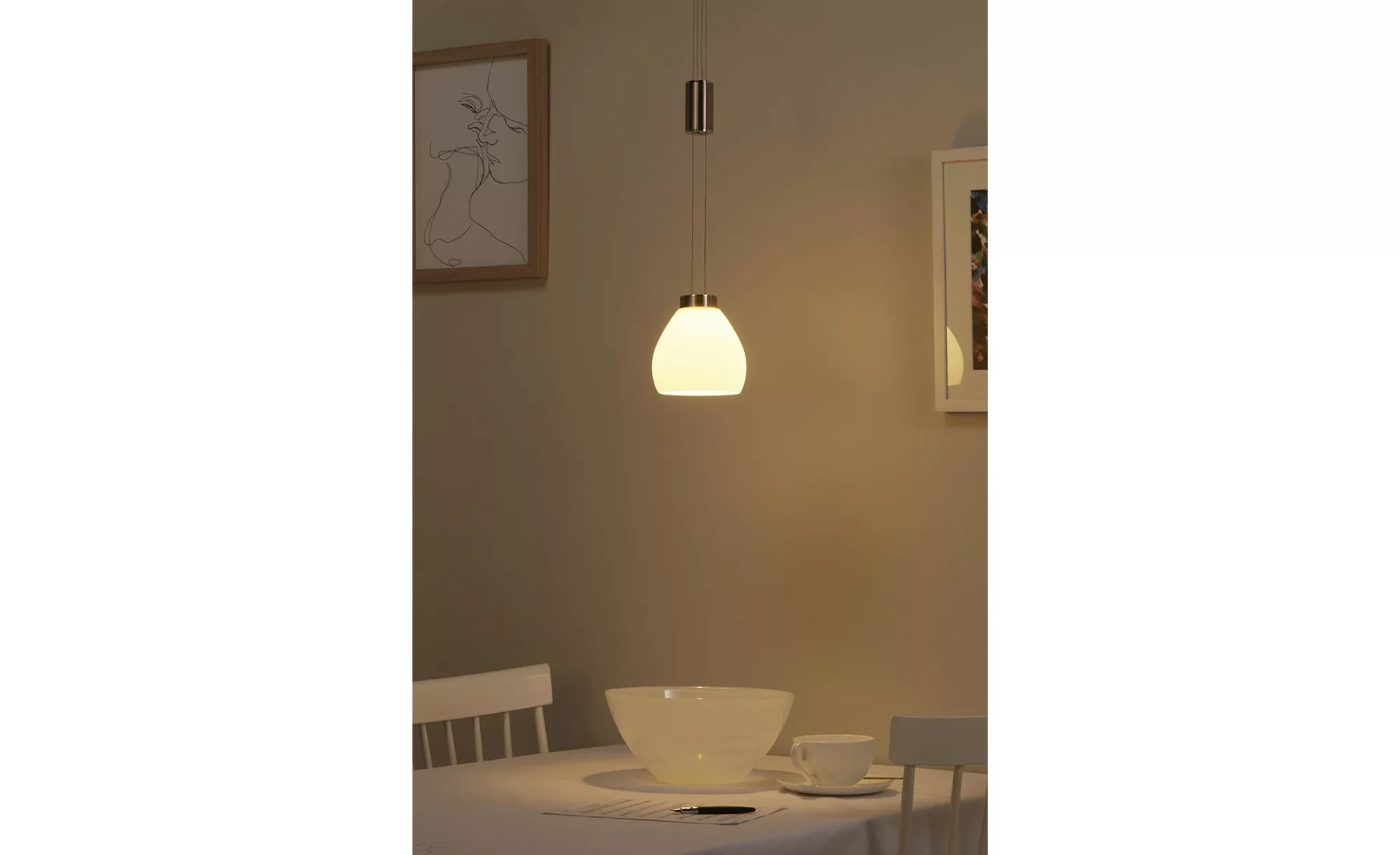 HELL-höllisch gutes Licht LED-Pendelleuchte, 1-flammig, nickel-matt ¦ silbe günstig online kaufen