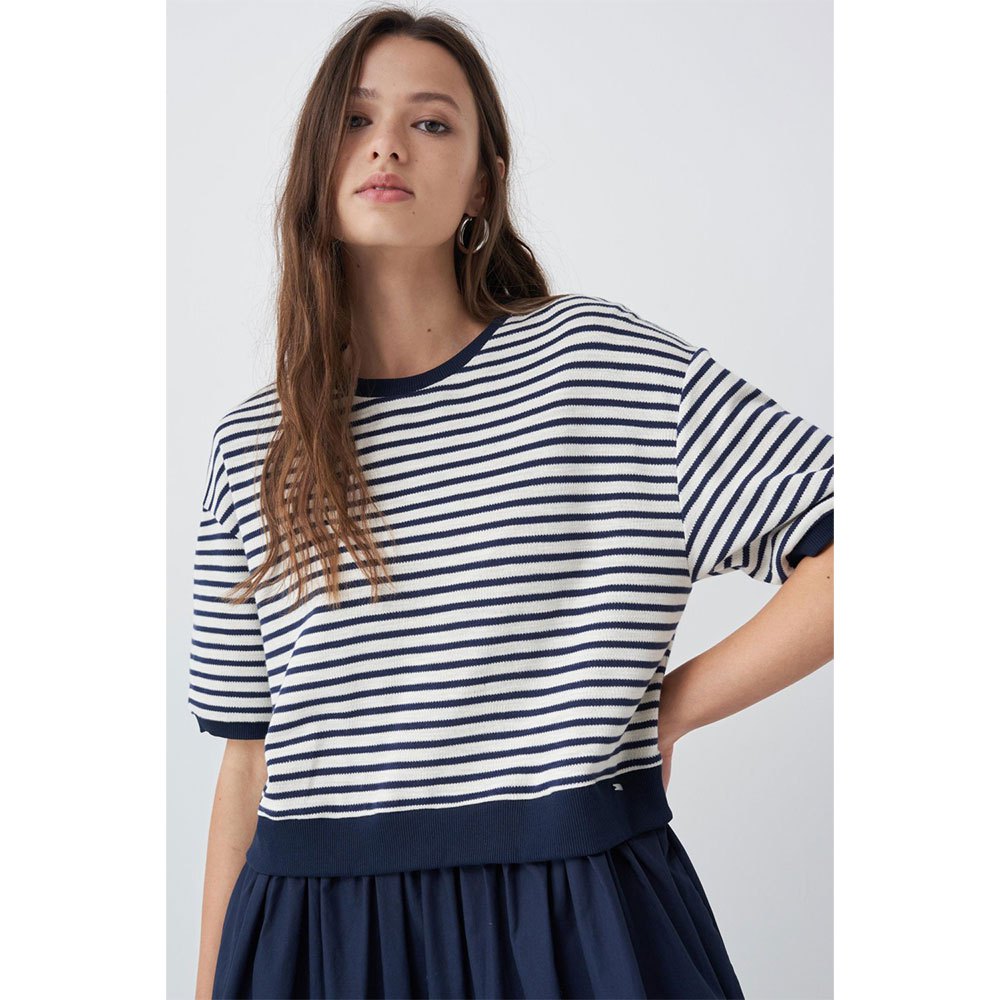 Salsa Jeans 125786-821 / Striped Cotton T-shirt Dress Kurzarm Langes Kleid günstig online kaufen