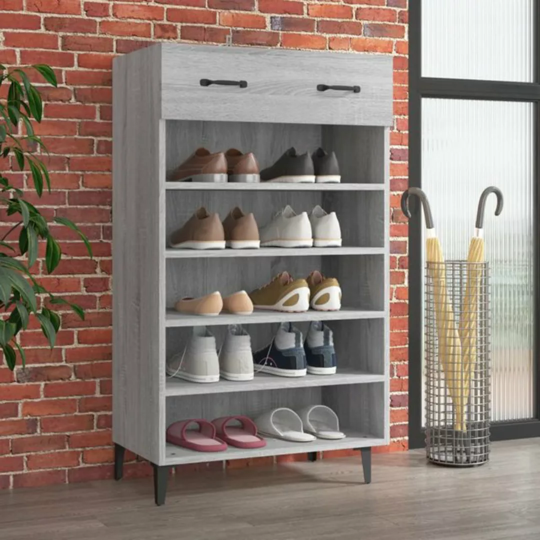 vidaXL Schuhschrank Schuhschrank Grau Sonoma 60x35x105 cm Spanplatte Schuhr günstig online kaufen