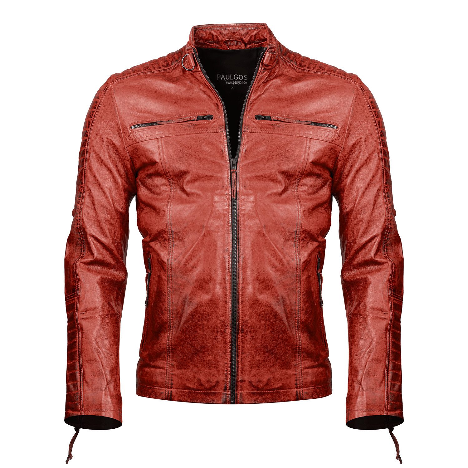 PAULGOS Lederjacke Herren Jacke Übergangsjacke Biker günstig online kaufen