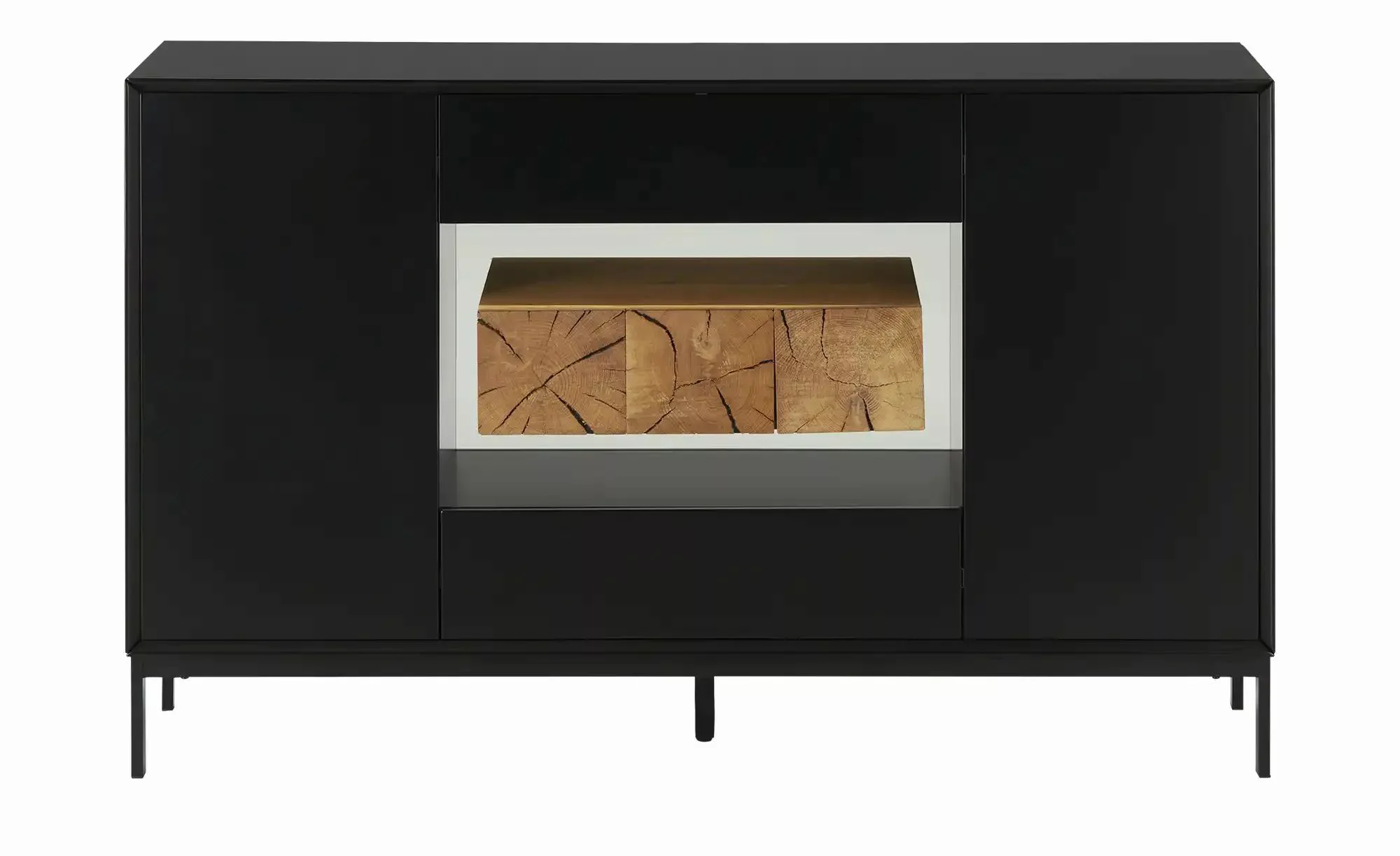 Sideboard  Schiava ¦ schwarz ¦ Maße (cm): B: 140 H: 85 T: 40.0 Kommoden & S günstig online kaufen