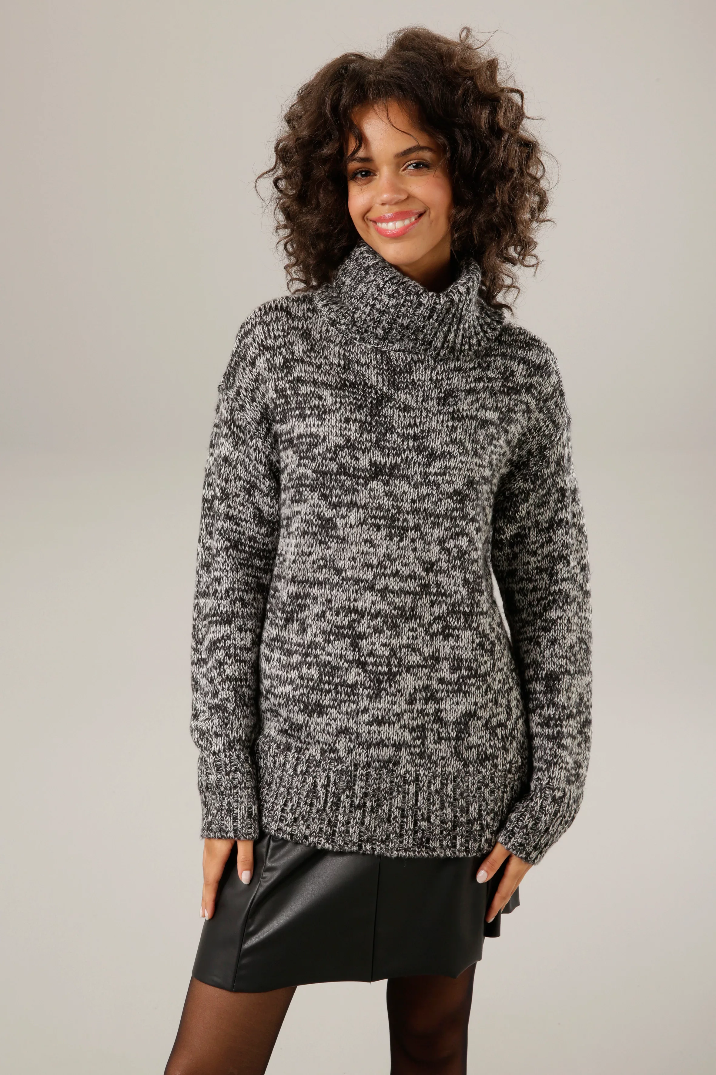 Aniston CASUAL Strickpullover, aus trendigem Melange-Garn günstig online kaufen