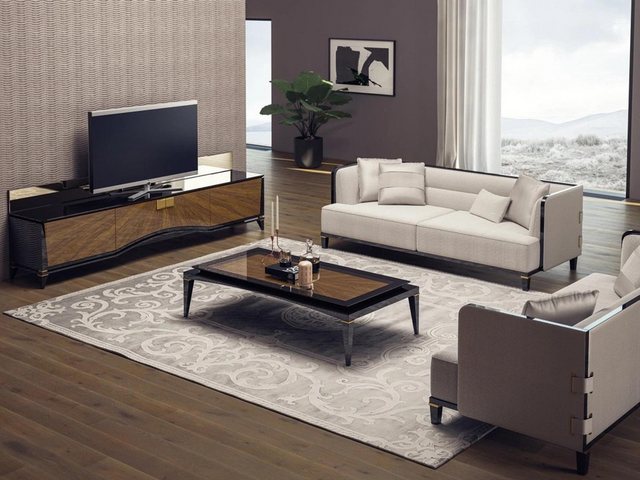 Xlmoebel Sofa Designer 2x Dreisitzer Sofas in modernem Weiß für die Einrich günstig online kaufen