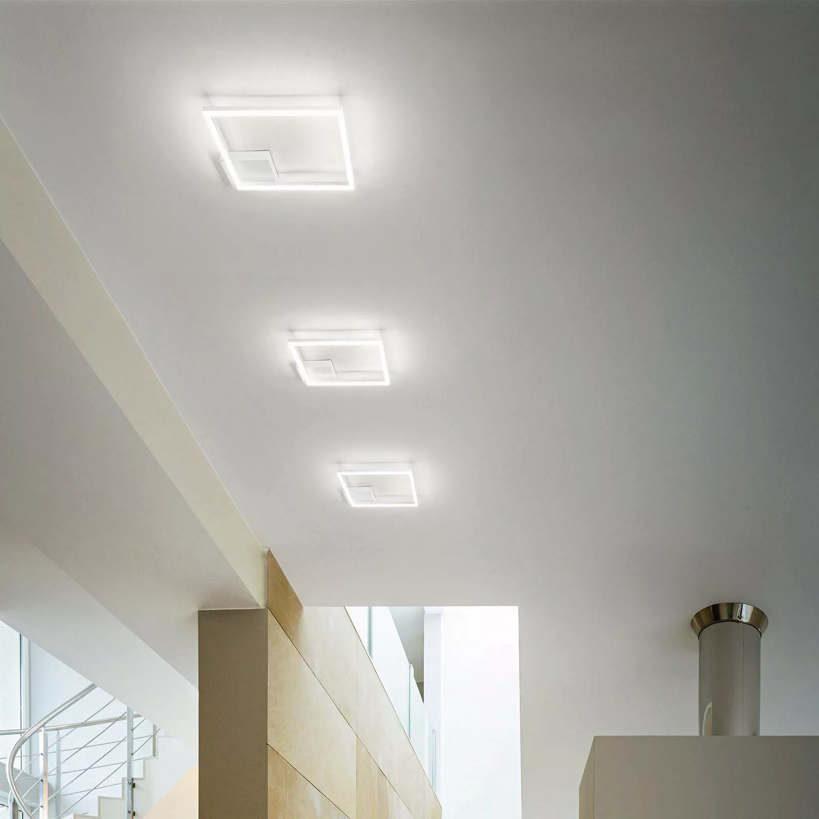 Moderne LED-Deckenlampe Bard in Weiß günstig online kaufen