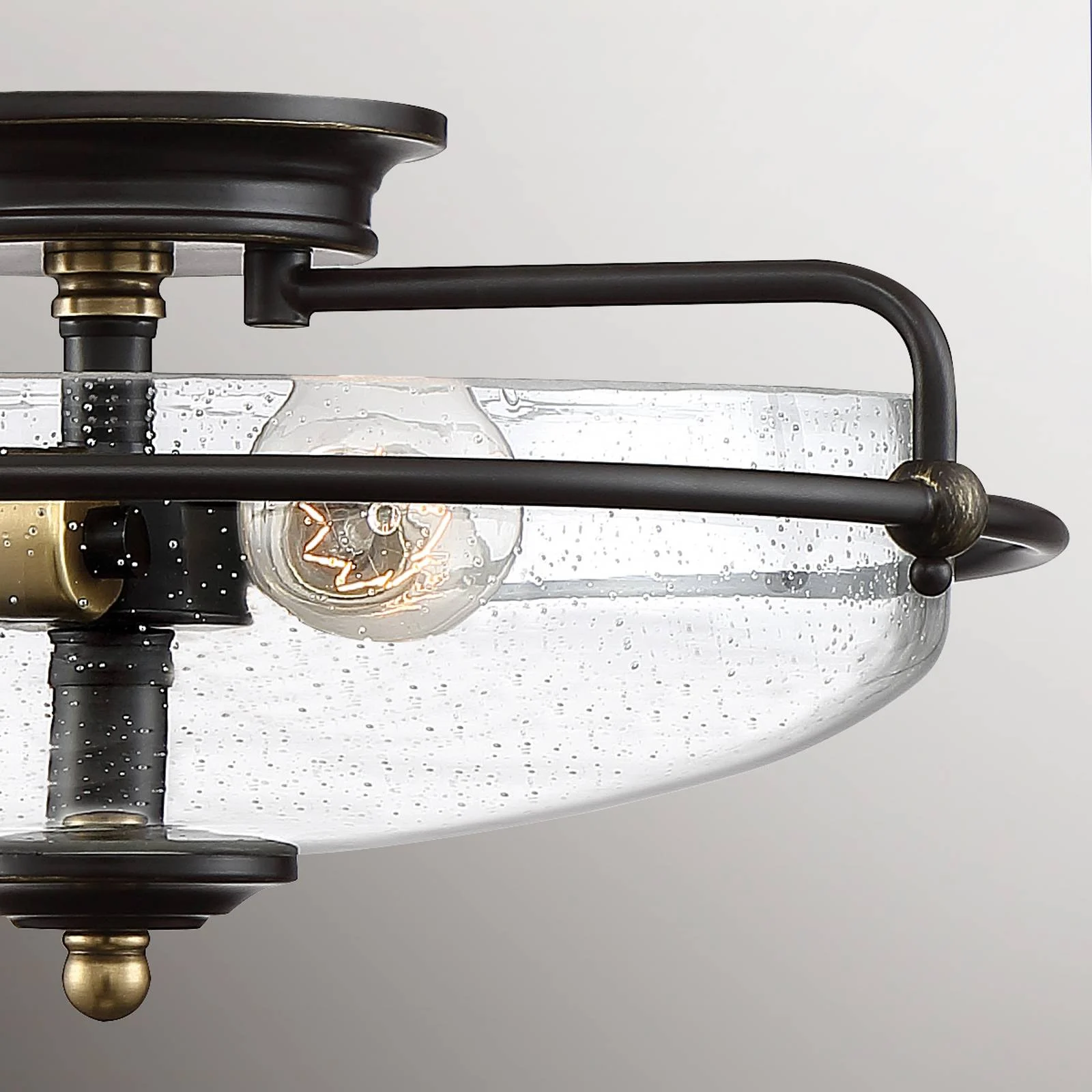 Deckenlampe Griffin, Ø 42 cm, bronze/klar günstig online kaufen