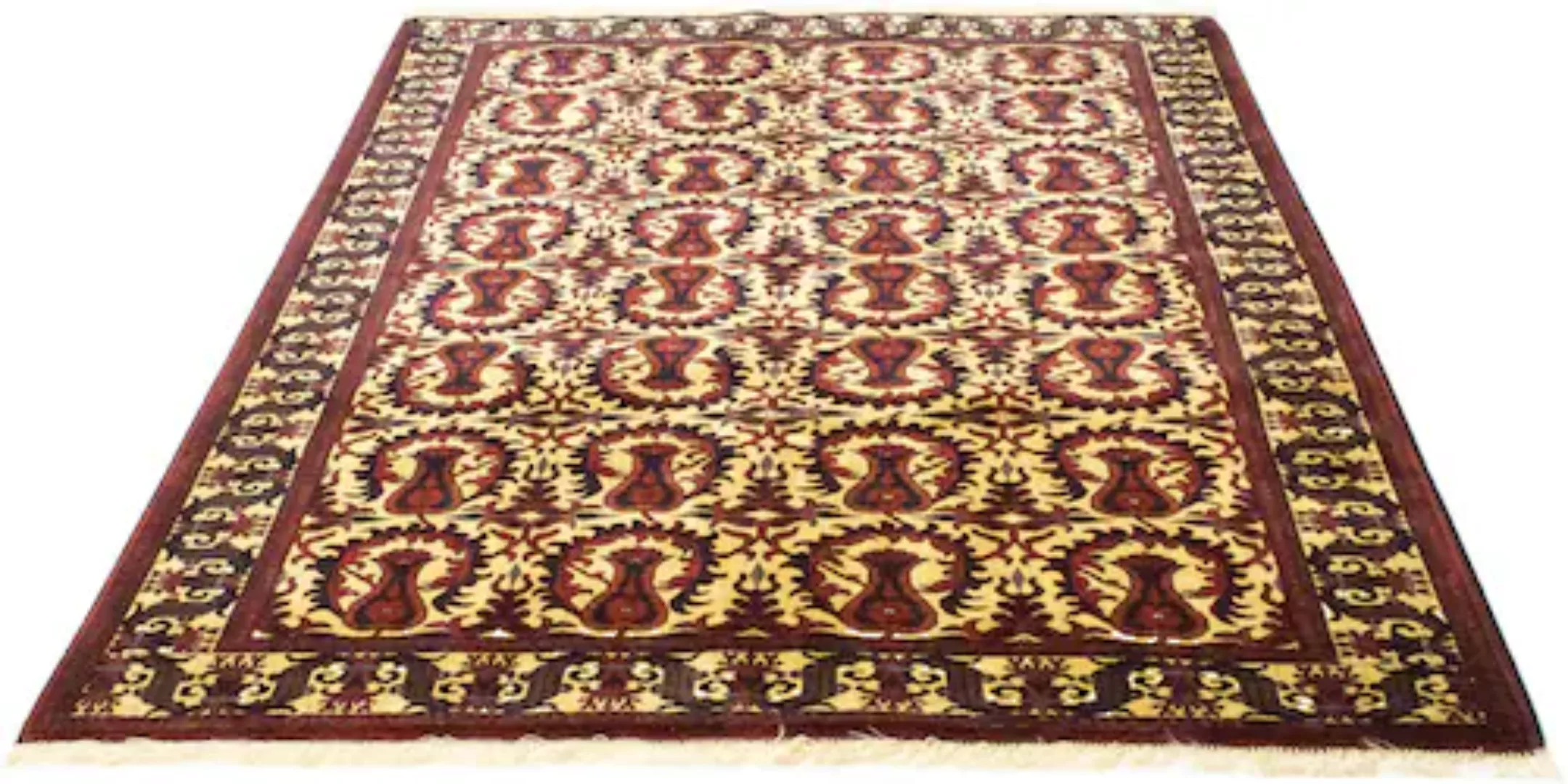 morgenland Wollteppich »Afghan Teppich handgeknüpft dunkelrot«, rechteckig günstig online kaufen