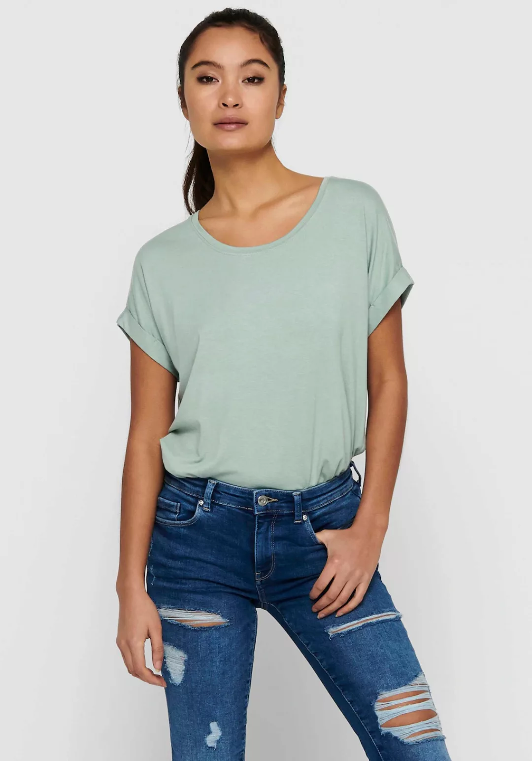 Only Damen Top onlMOSTER S/S O-NECK günstig online kaufen