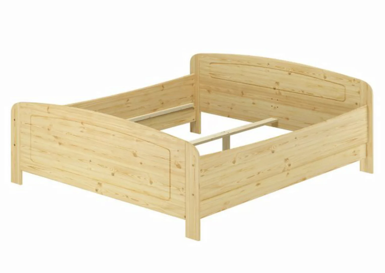 ERST-HOLZ Bett Seniorenbett Doppelbett hoher Sitz massiv Kiefer 180x200 ohn günstig online kaufen