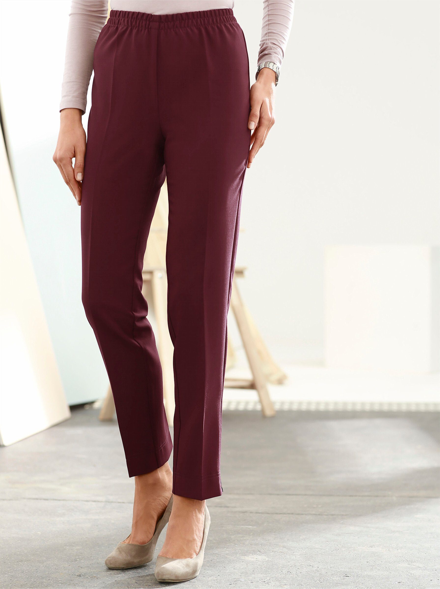Sieh an! Jerseyhose Bügelfaltenhose Innenbeinlänge ca. günstig online kaufen