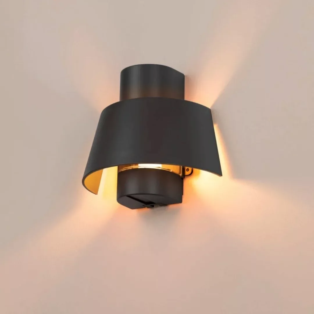 SLV Wandlampe Photoni, schwarz, Aluminium, Breite 25 cm günstig online kaufen