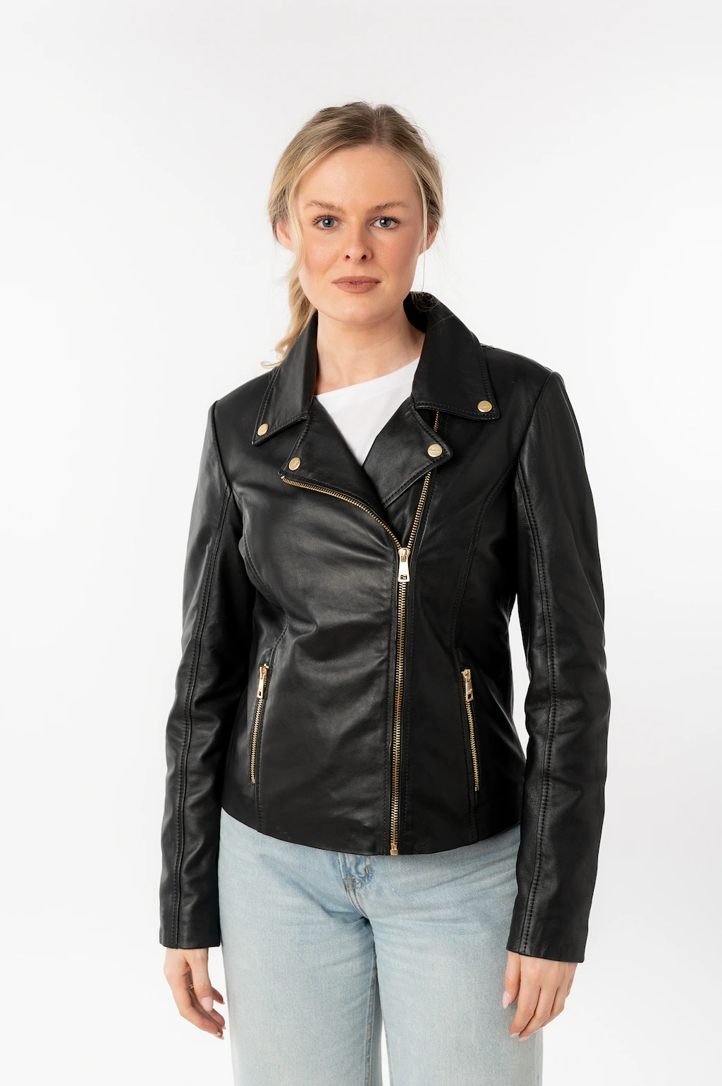 Mauritius Lederjacke "MWFylli", mit Knopfdetails, Reverskragen günstig online kaufen