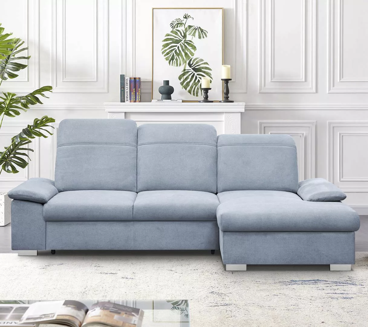 CALIZZA INTERIORS Ecksofa Moli 2 L-Form, Bettkasten, Schlaffunktion, Kopfte günstig online kaufen