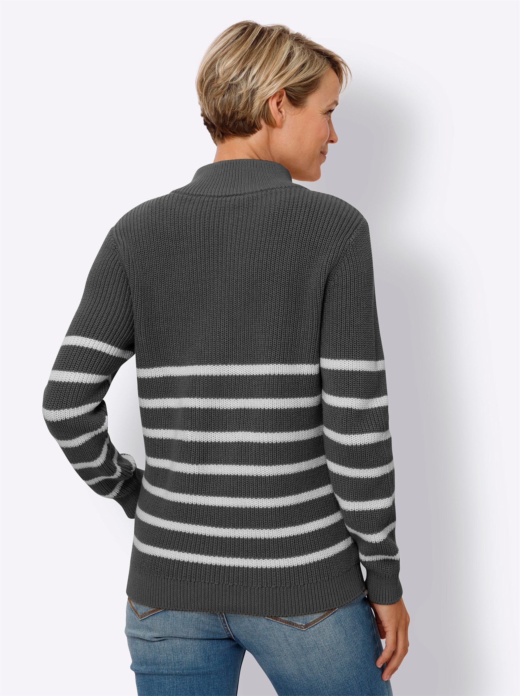 Sieh an! Strickpullover Stehkragenpullover günstig online kaufen