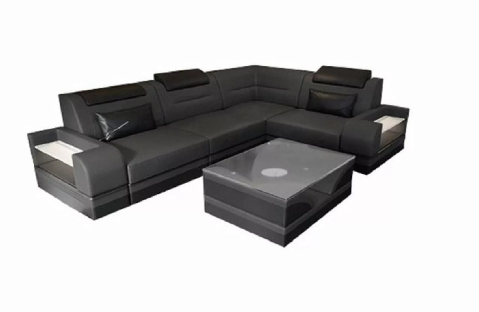 Sofa Dreams Ecksofa Ledercouch Sofa Trivento L Form kurz Leder Sofa günstig online kaufen