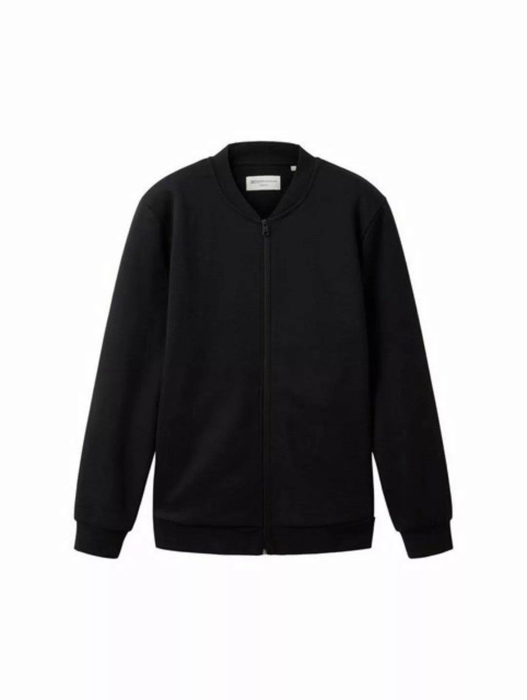 TOM TAILOR Denim Sweatshirt clean sweat bomber jacket, Black günstig online kaufen