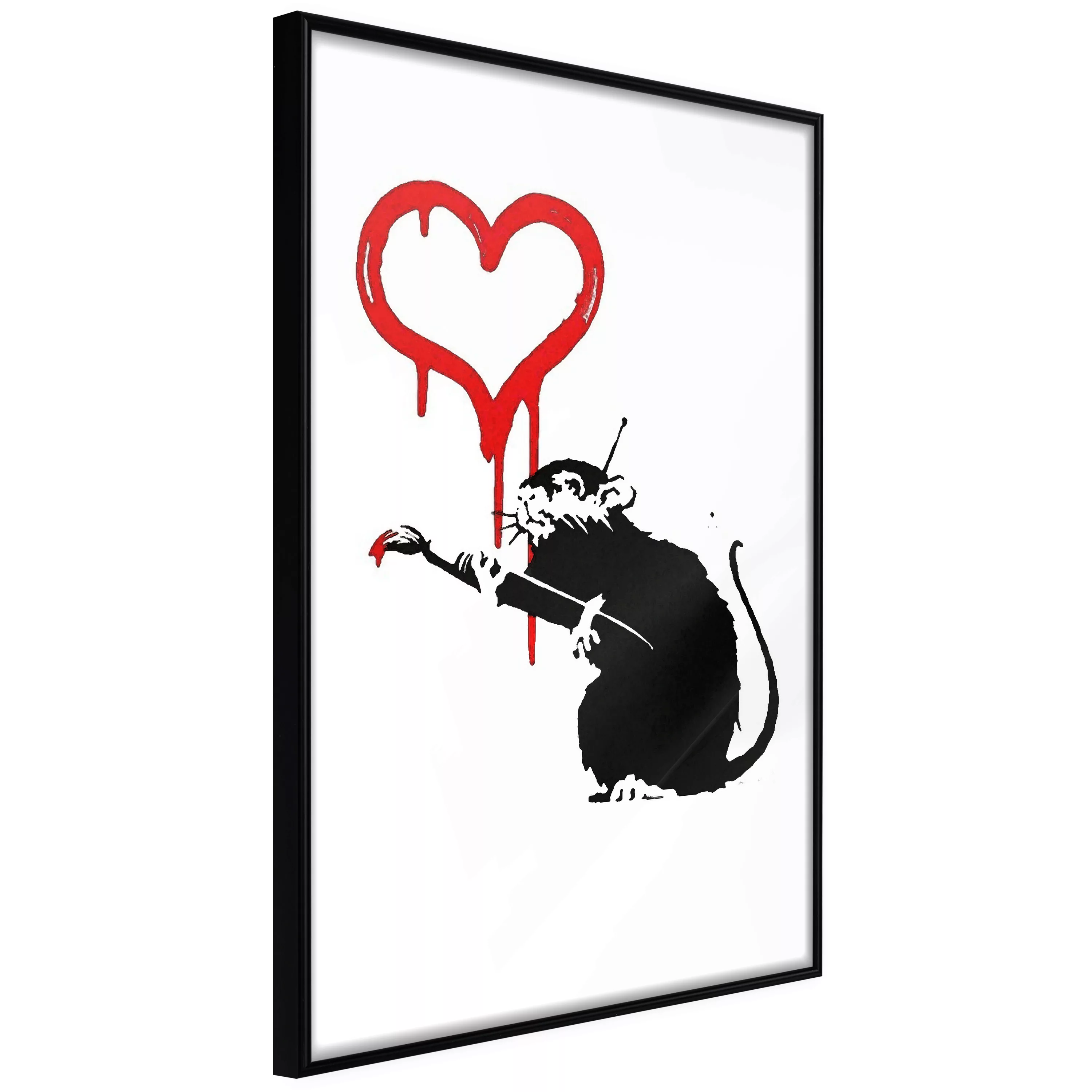 Poster - Banksy: Love Rat günstig online kaufen