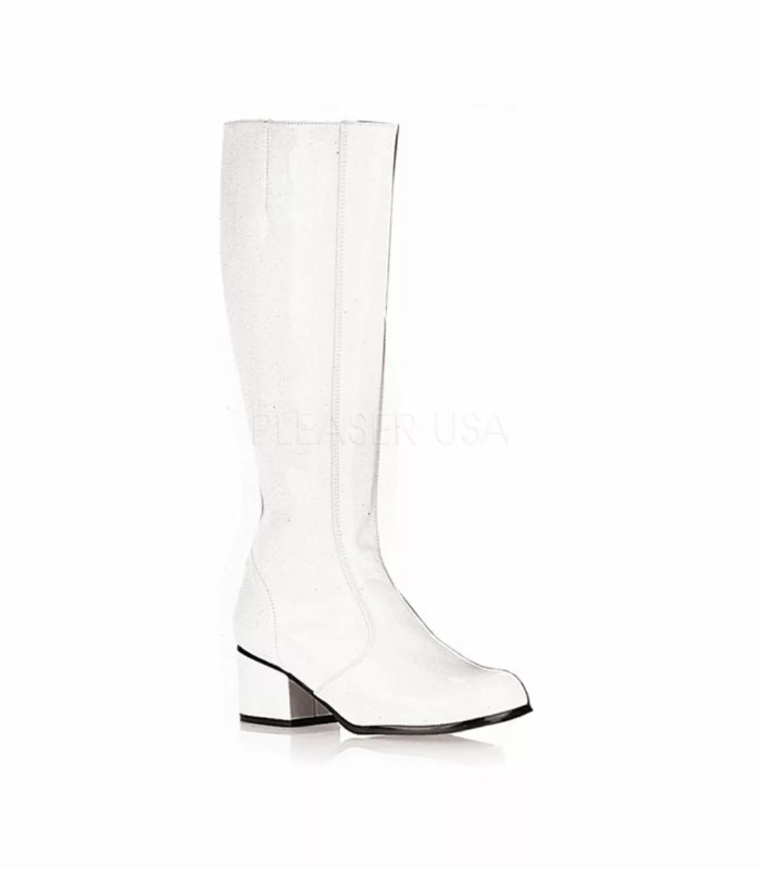 Retro Stiefel GOGO - Lack Weiß (Schuhgröße: EUR 43) günstig online kaufen