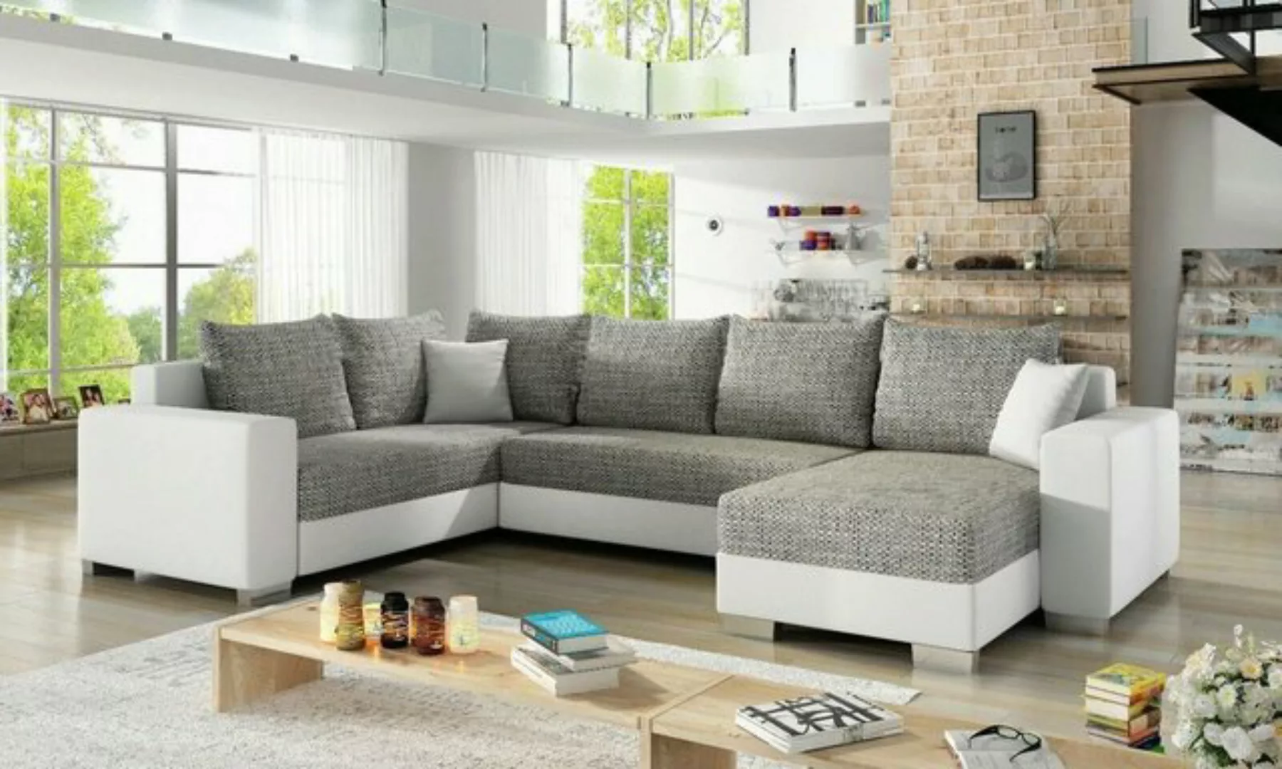 JVmoebel Ecksofa Design Ecksofa Sofa Schlafsofa Bettfunktion Couch Polster günstig online kaufen