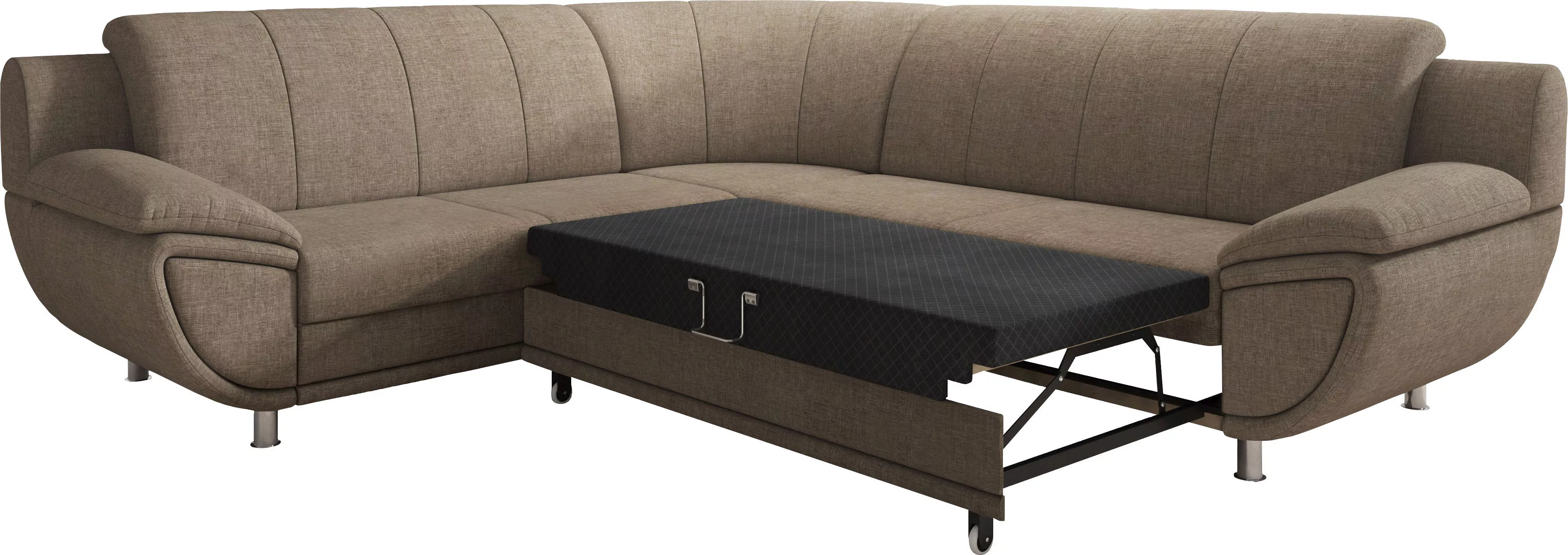 TRENDMANUFAKTUR Ecksofa "Rondo II, zeitlos & elegant, bequeme Armlehnen, L- günstig online kaufen