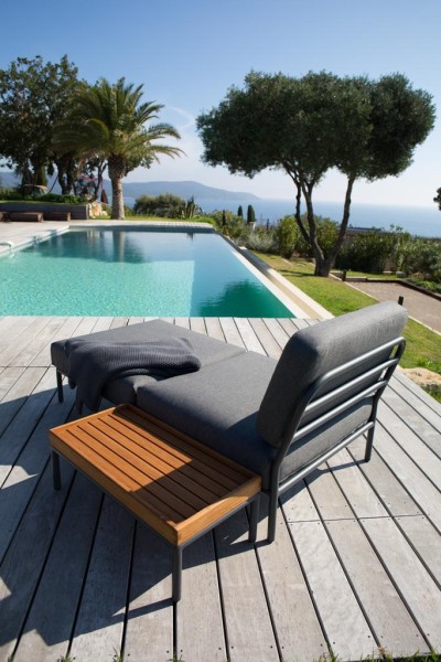 LEVEL Outdoor Sessel Lounge-Modul 1 Dunkelgrau Asche günstig online kaufen
