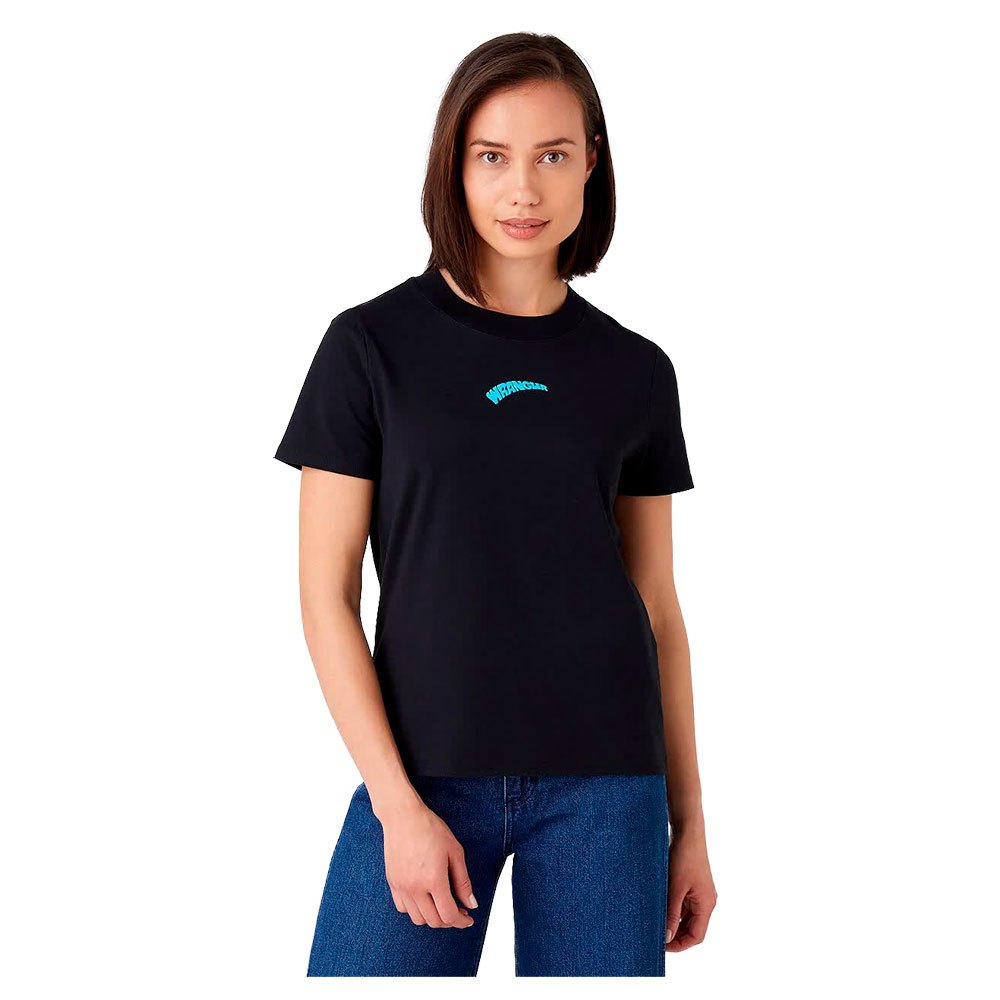 Wrangler High Rib Regular Kurzärmeliges T-shirt M Black günstig online kaufen