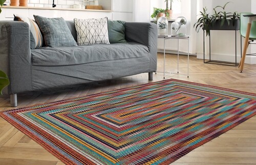 Padiro Teppich »Primavera 125«, rechteckig, 5 mm Höhe, Flachgewebe günstig online kaufen