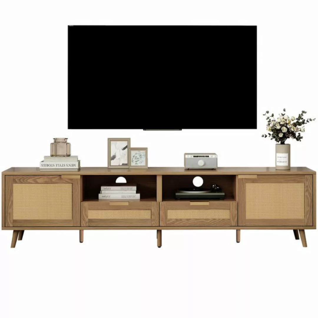 REDOM TV-Schrank Geräumiger mit massiven Holzfüßen, 200*37*49cm günstig online kaufen