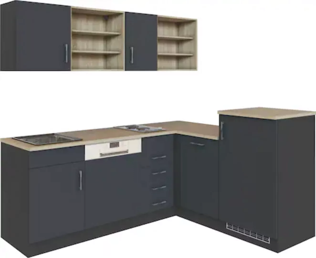 KOCHSTATION Küche »KS-Mali«, Stellbreite 210/170 cm, mit E-Geräten günstig online kaufen