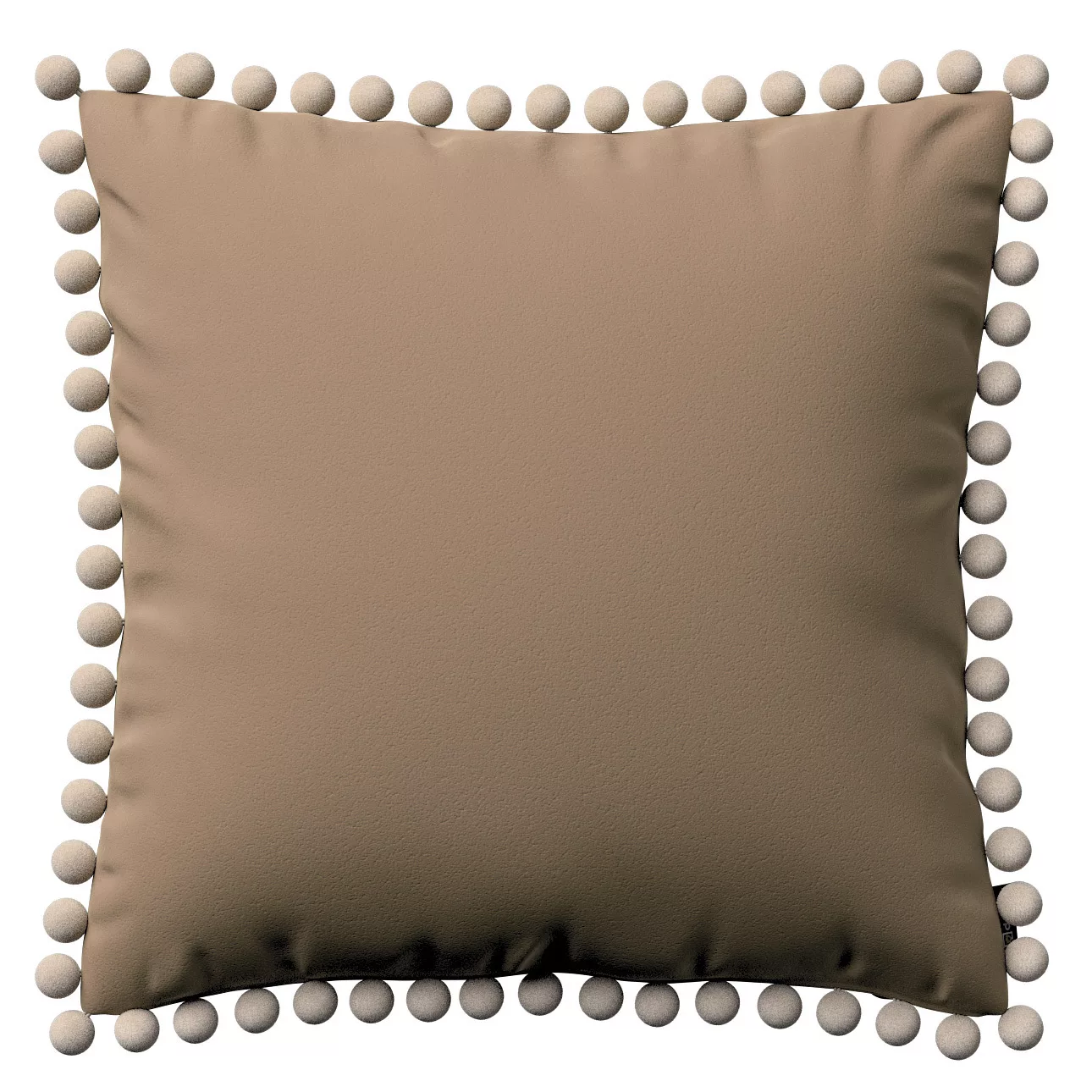 Kissenhülle Wera mit Bommeln, beige, 45 x 45 cm, Velvet (704-35) günstig online kaufen