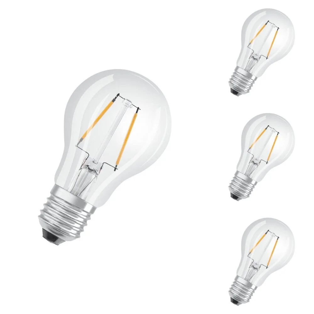 Osram LED Lampe ersetzt 25W E27 Birne - A60 in Transparent 2,5W 250lm 2700K günstig online kaufen