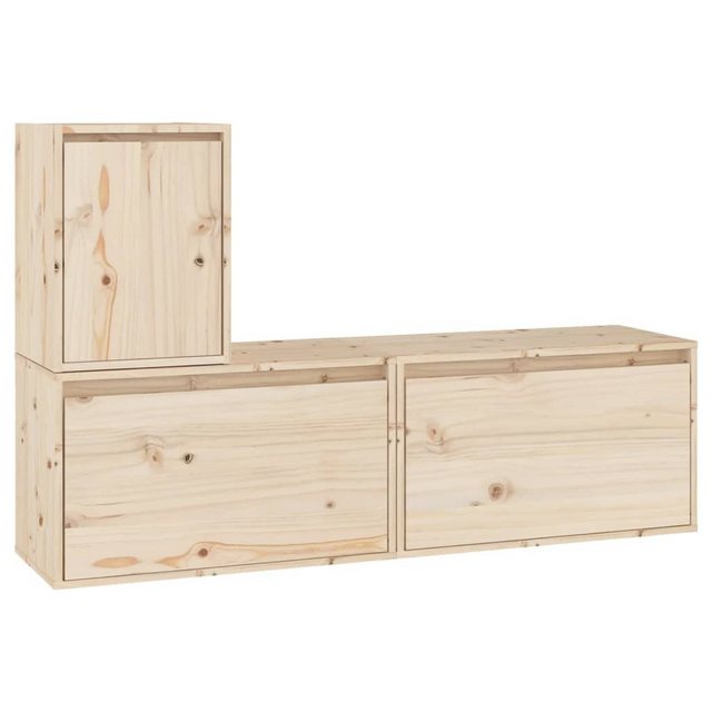 vidaXL TV-Schrank TV-Schränke 3 Stk Massivholz Kiefer Lowboard Lowboard günstig online kaufen