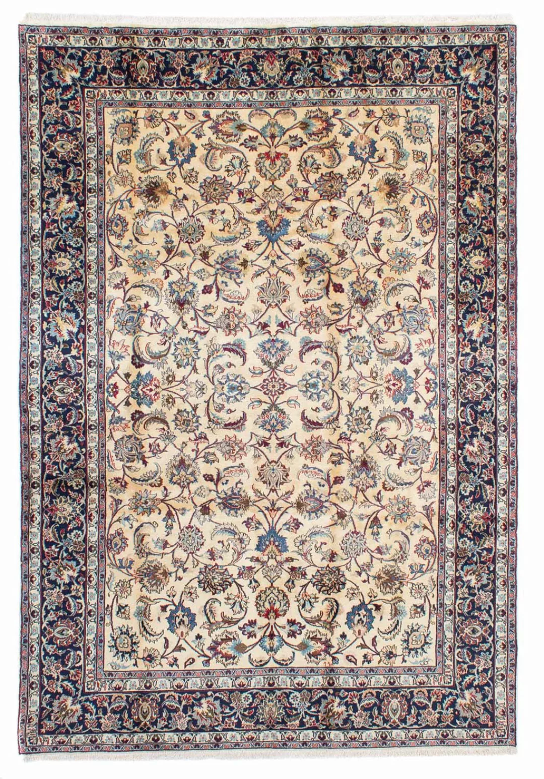 morgenland Wollteppich »Maschad Blumenmuster Beige 290 x 194 cm«, rechtecki günstig online kaufen