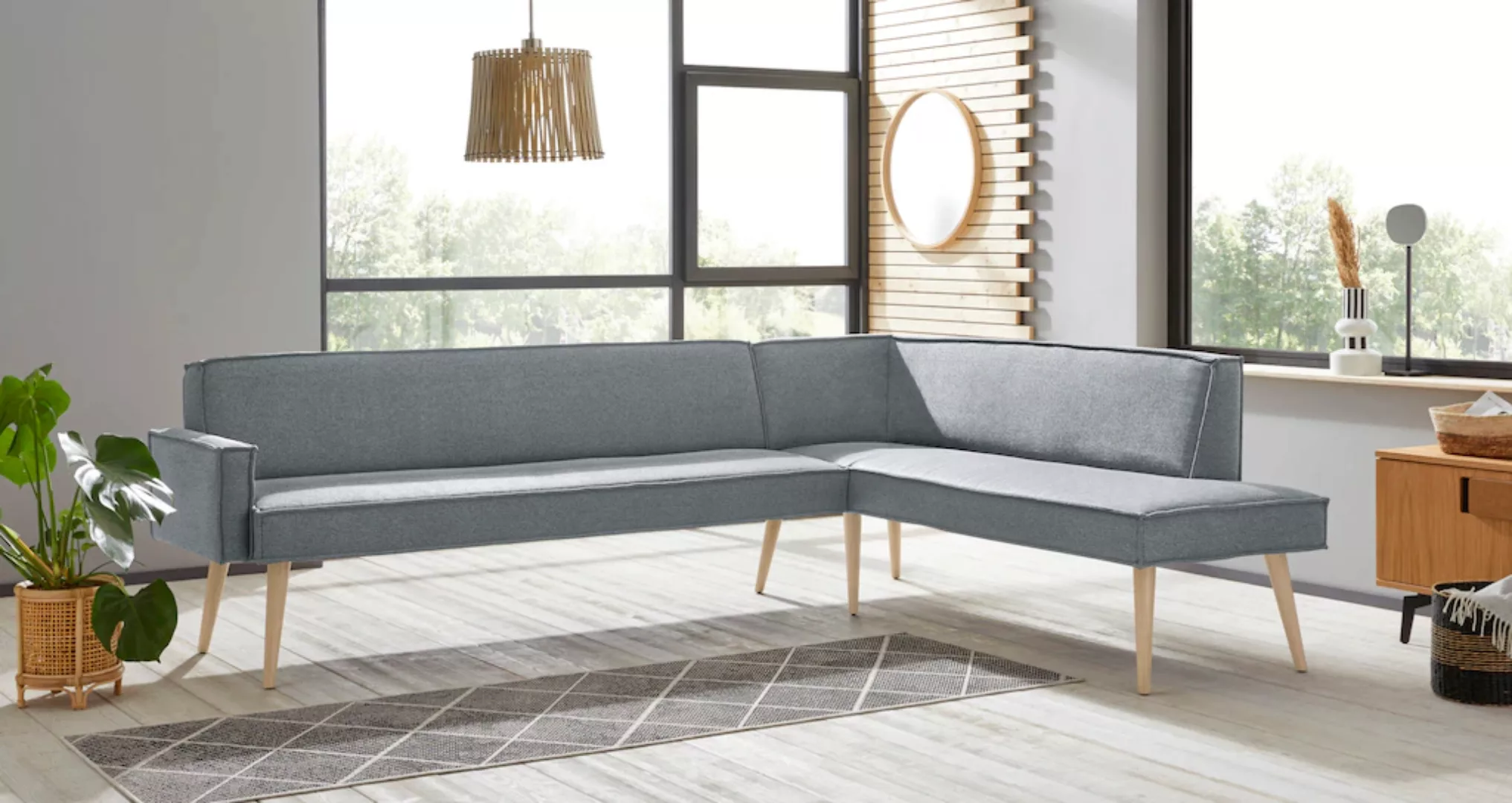 exxpo - sofa fashion Eckbank "Lungo, moderne Kedernaht, bequem und elegant, günstig online kaufen