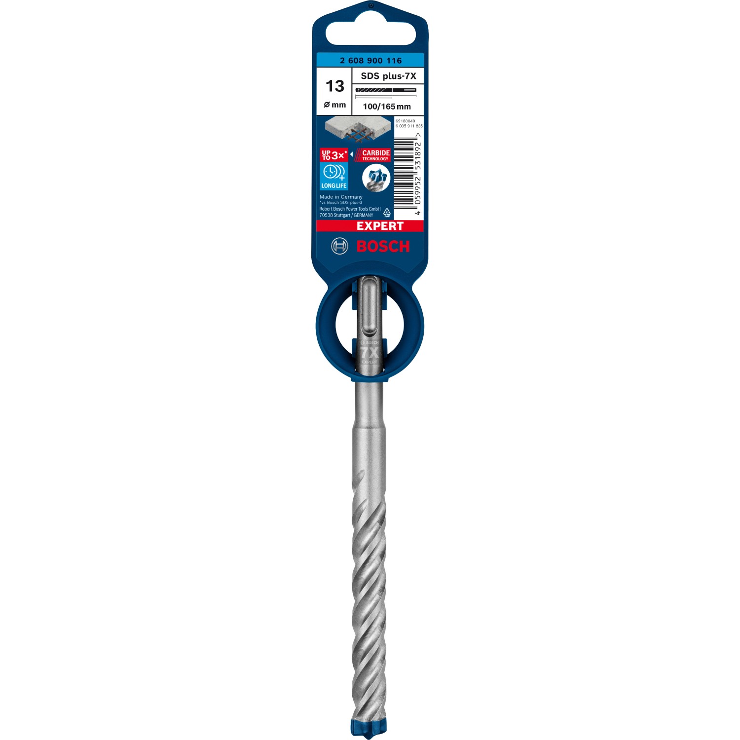 Bosch Expert Hammerbohrer SDS Plus-7X 13 mm x 100 mm x 165 mm günstig online kaufen