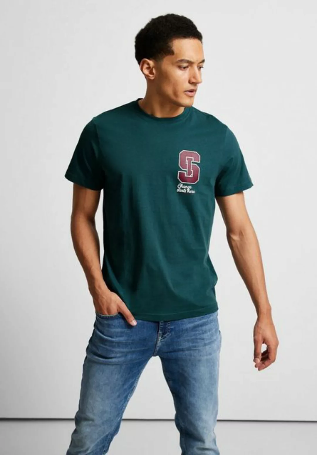 STREET ONE MEN T-Shirt, aus reiner Baumwolle günstig online kaufen