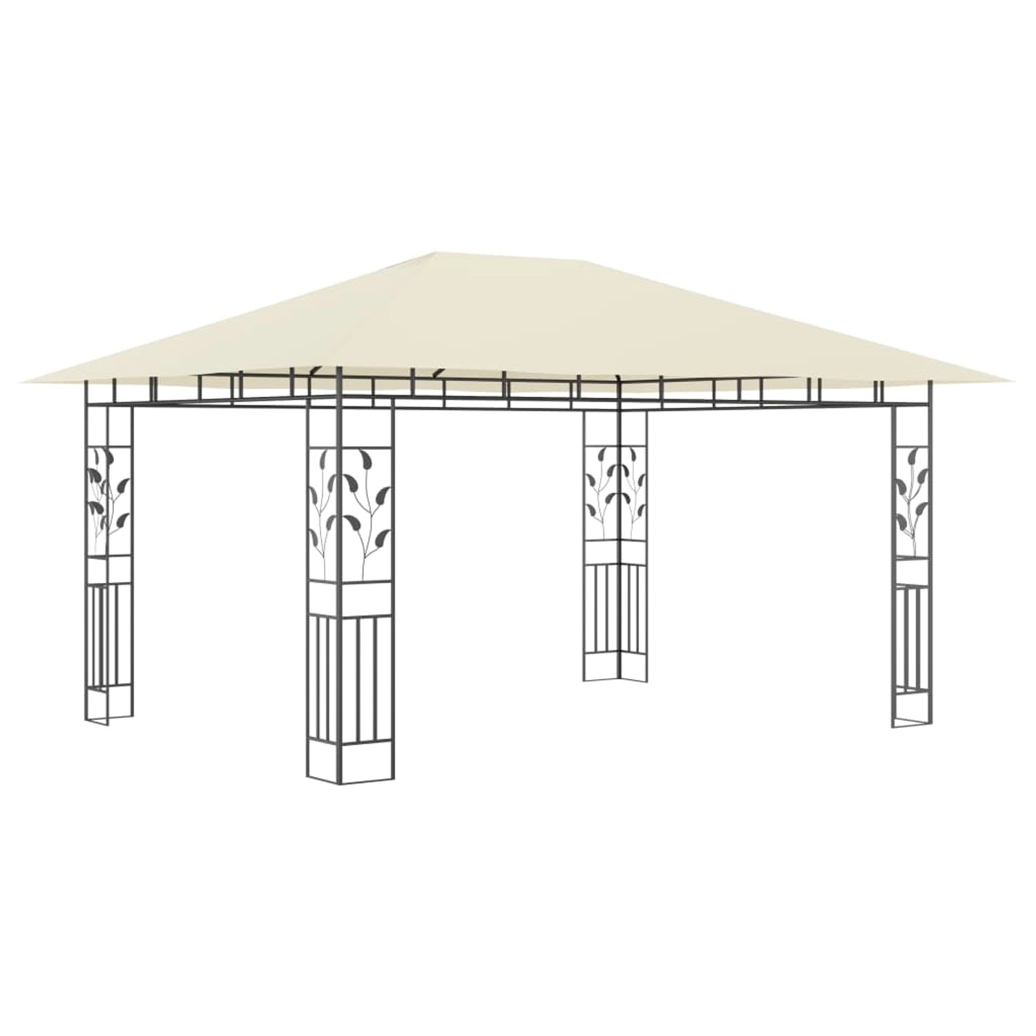 Pavillon Mit Moskitonetz 4x3x2,73 M Creme 180 G/m² günstig online kaufen