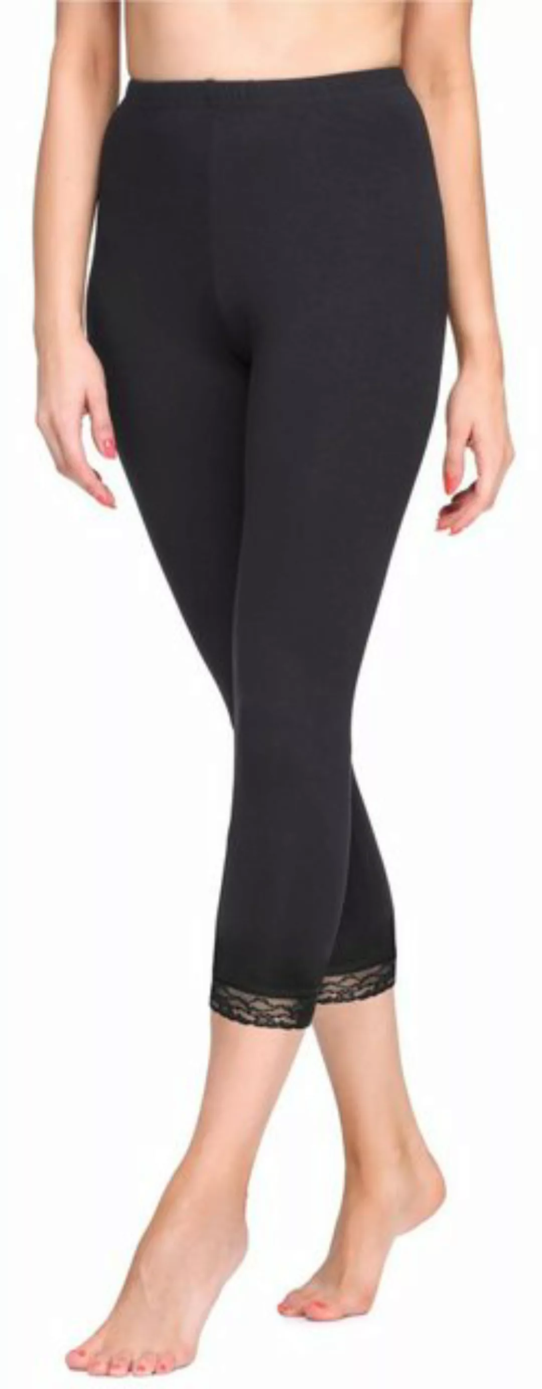 Merry Style Leggings Damen 3/4 Capri Hose MS10-290 (1-tlg) elastischer Bund günstig online kaufen