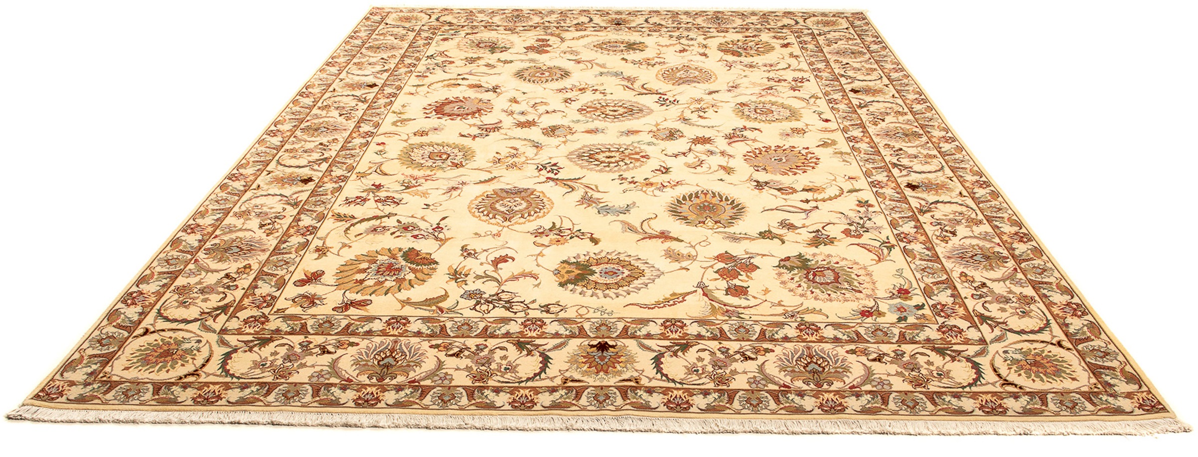 morgenland Orientteppich »Perser - Täbriz - Royal - 346 x 256 cm - hellbrau günstig online kaufen