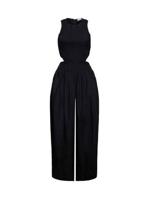 Esprit Overall Popeline-Jumpsuit mit gesmokten Partien günstig online kaufen